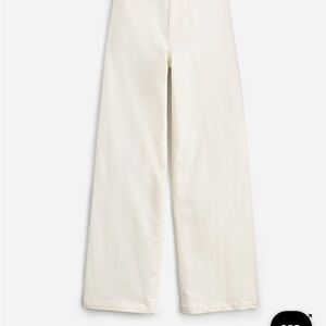 Madewell White Emmett Wide-Leg Pants